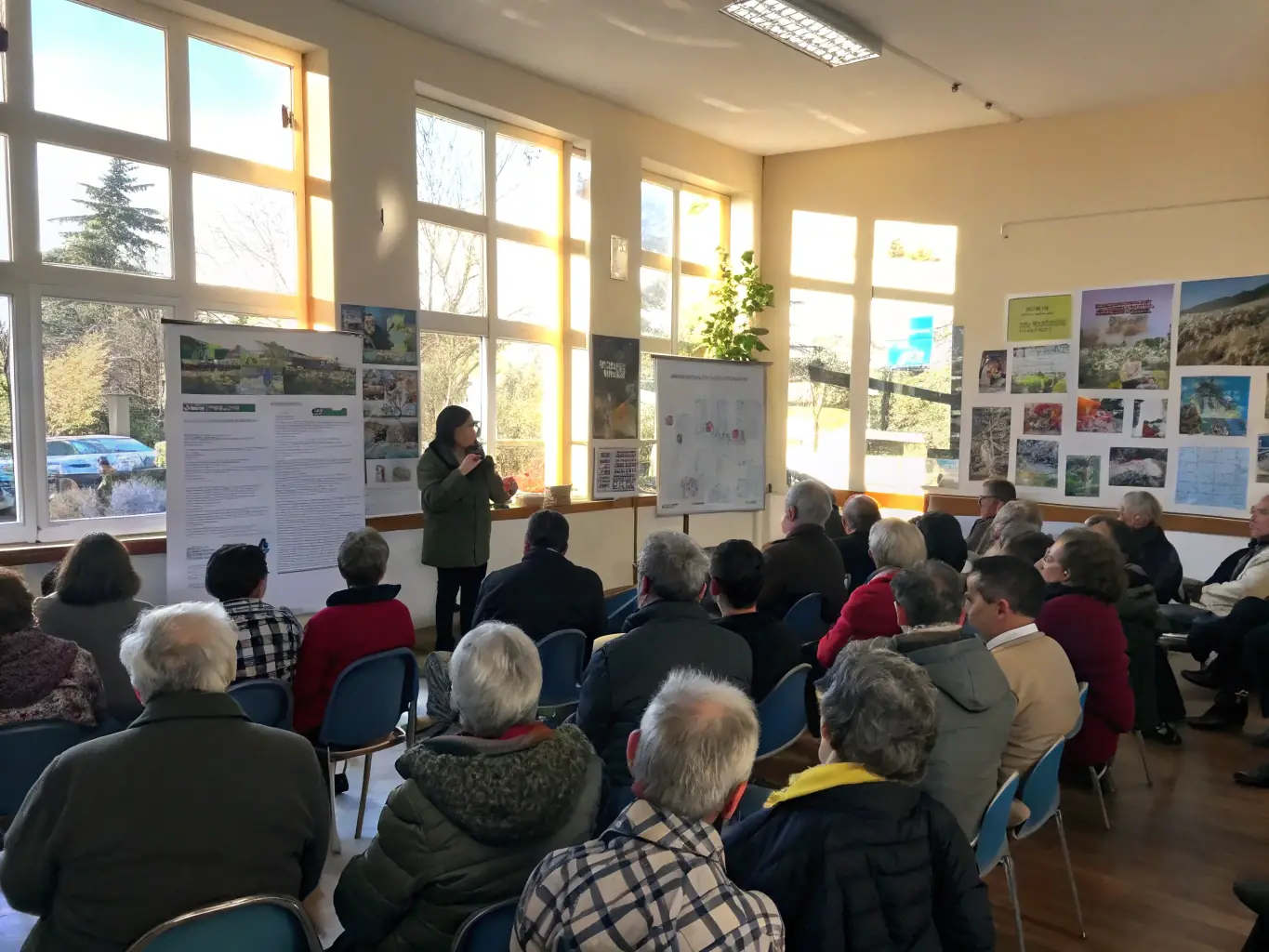 An image of diverse families and individuals engaging in a community housing workshop, symbolizing the Inclusive Housing Program's efforts to promote fair housing opportunities.